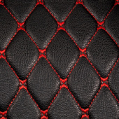 2d - коврик в багажник(Цвет: черный Нитки: красные)