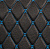 2d - коврик в багажник(Цвет: черный Нитки: синие)