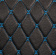 2d - коврик в багажник(Цвет: черный Нитки: синие)